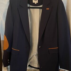 Fabulous blazer size small with faux suede patches on sleeves and pockets